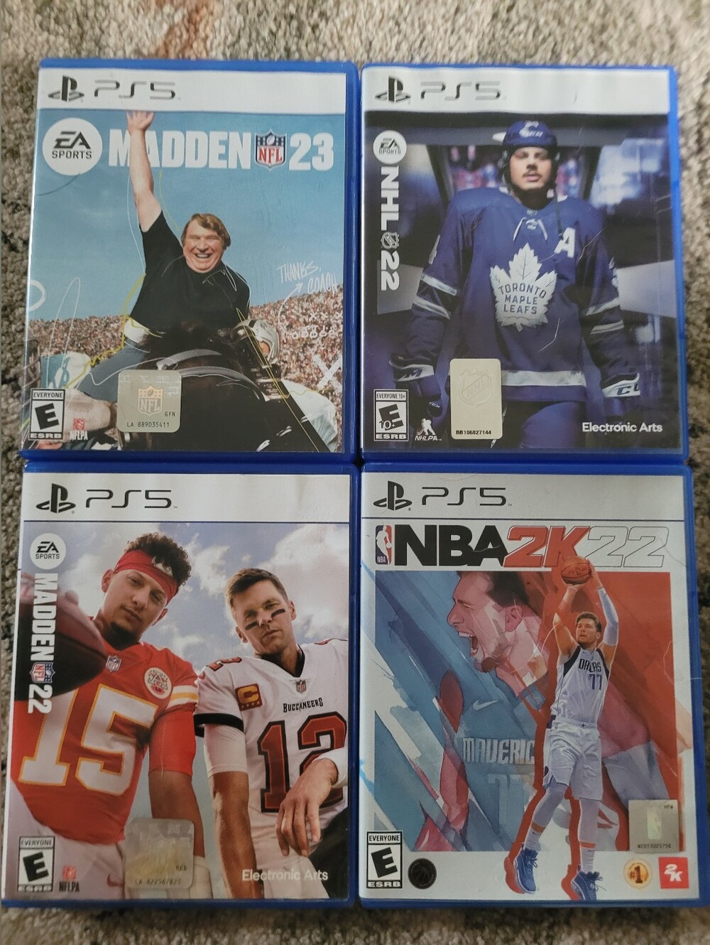 PlayStation 5 Sports Game Bundle - Blue Case Covers (EA, 2K)